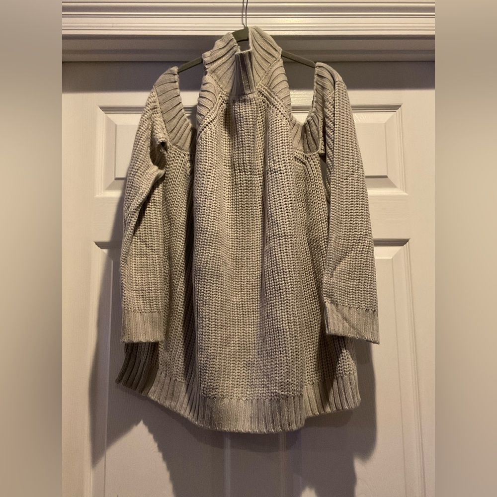 Warm Styles sweater with Cold shoulders